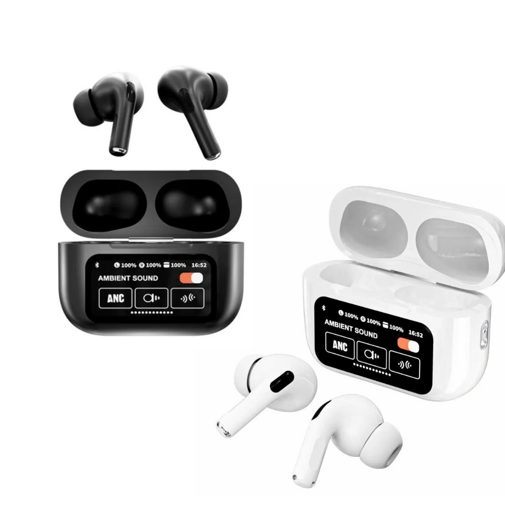 A9 Pro AirPods Pro – Smart LCD Display Wireless Earbuds with Active Noise Cancellation