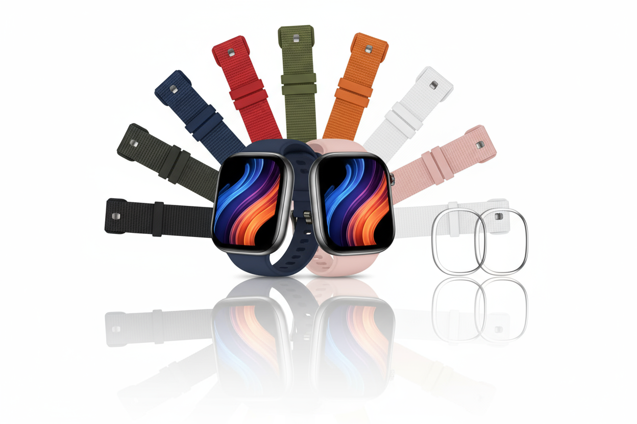 7 Original Straps – Mix and match to suit your outfit or mood.

2 Protective Covers – Keep your watches safe from scratches and everyday wear.

Versatile &amp; Trendy

2 Premium Smart Watches&nbsp;– Stylish, reliable, and built to last.