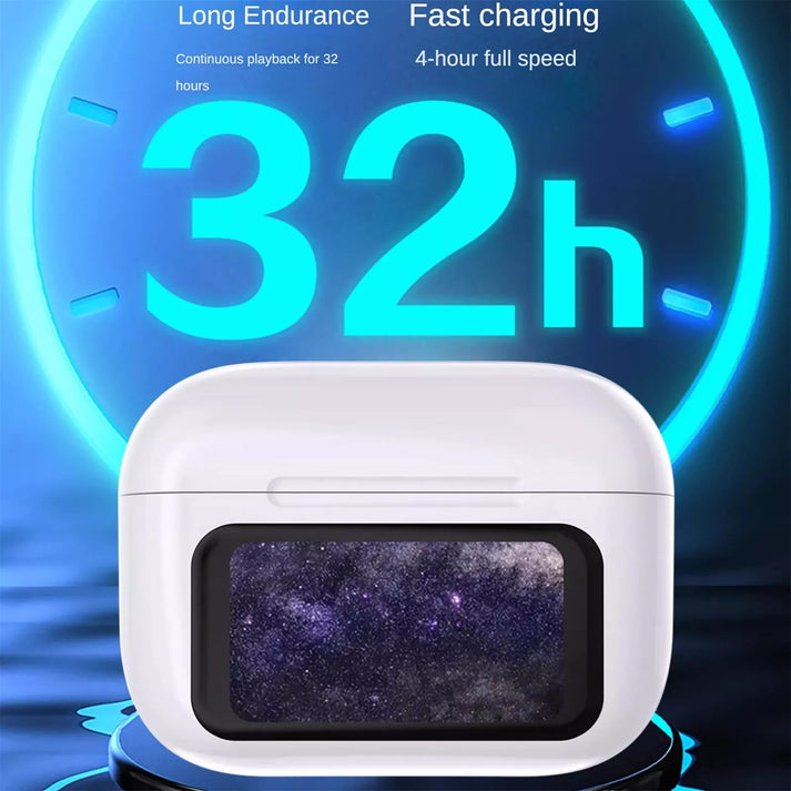 A9 Pro AirPods Pro – Smart LCD Display Wireless Earbuds with Active Noise Cancellation